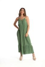 Vestido Largo África Green Solid