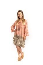 Vestido Corto Arya Salmón - Imagen 2