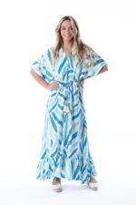 Vestido Largo Celine Aqua