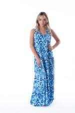 Vestido Largo Fernanda Blue Lurex