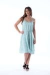 Vestido Corto Flora Aqua