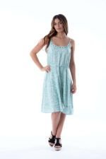 Vestido Corto Flora Aqua