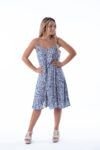 Vestido Corto Flora Blue