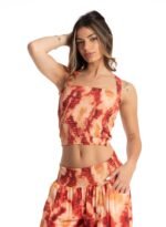 Top Bustier Long Red