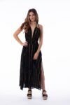 Vestido Largo Indira Black lurex