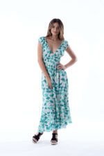 Vestido Largo June Aqua Ginko