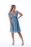 Vestido Corto Lisa Blue Rombos