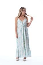 Vestido Largo Minerva Aqua