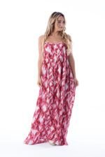 Vestido Largo Miranda Ikat Red