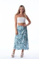 Falda Midi Xisca Aqua