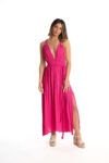 Vestido Largo Indira Fuchsia