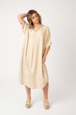 Vestido Corto Athenea Beige - Imagen 2