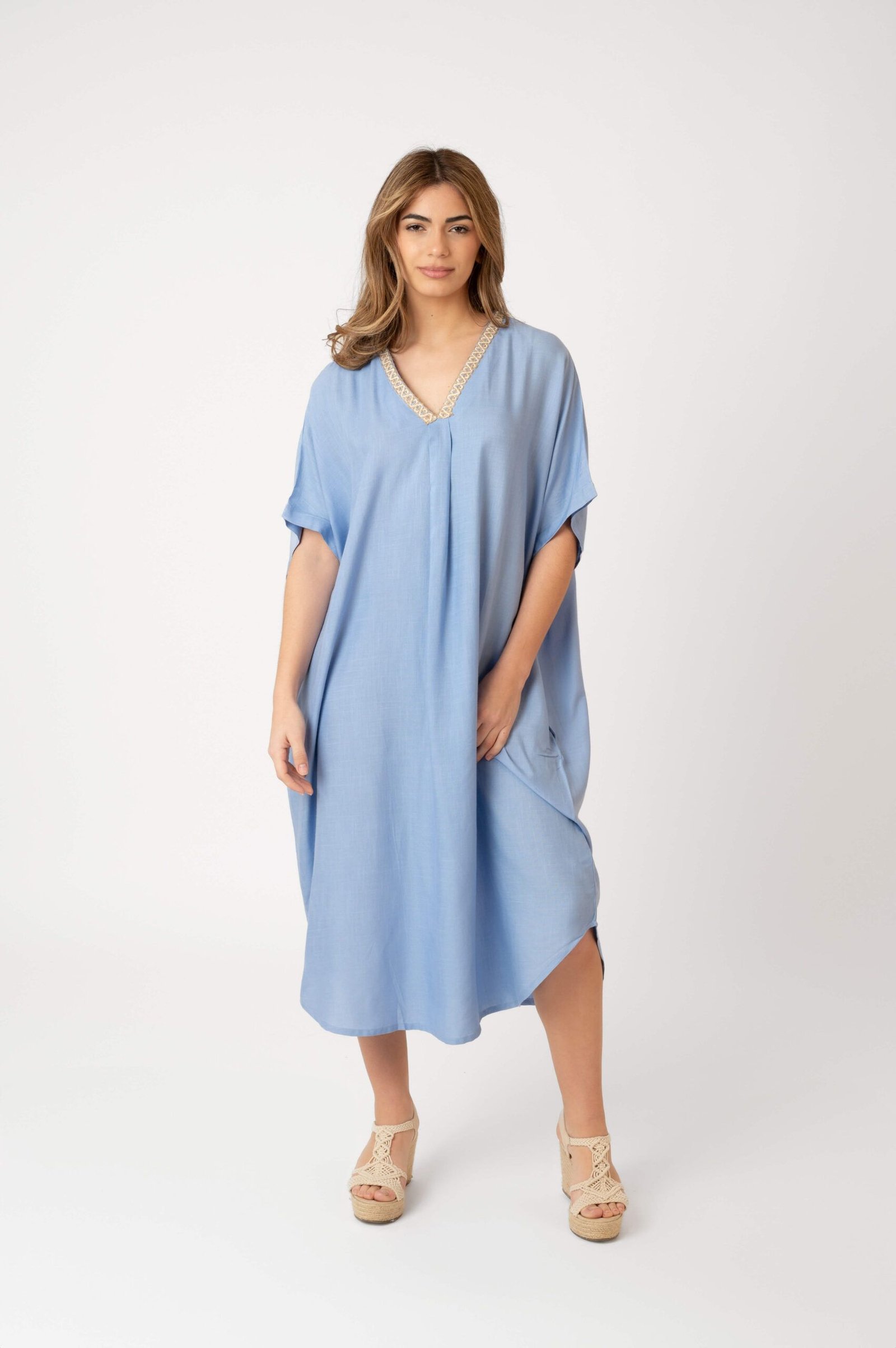 ATHENEA BLUE S 2 Vestido Corto Athenea Sky Blue - Imagen 1