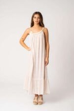 Vestido Largo África White Stripe