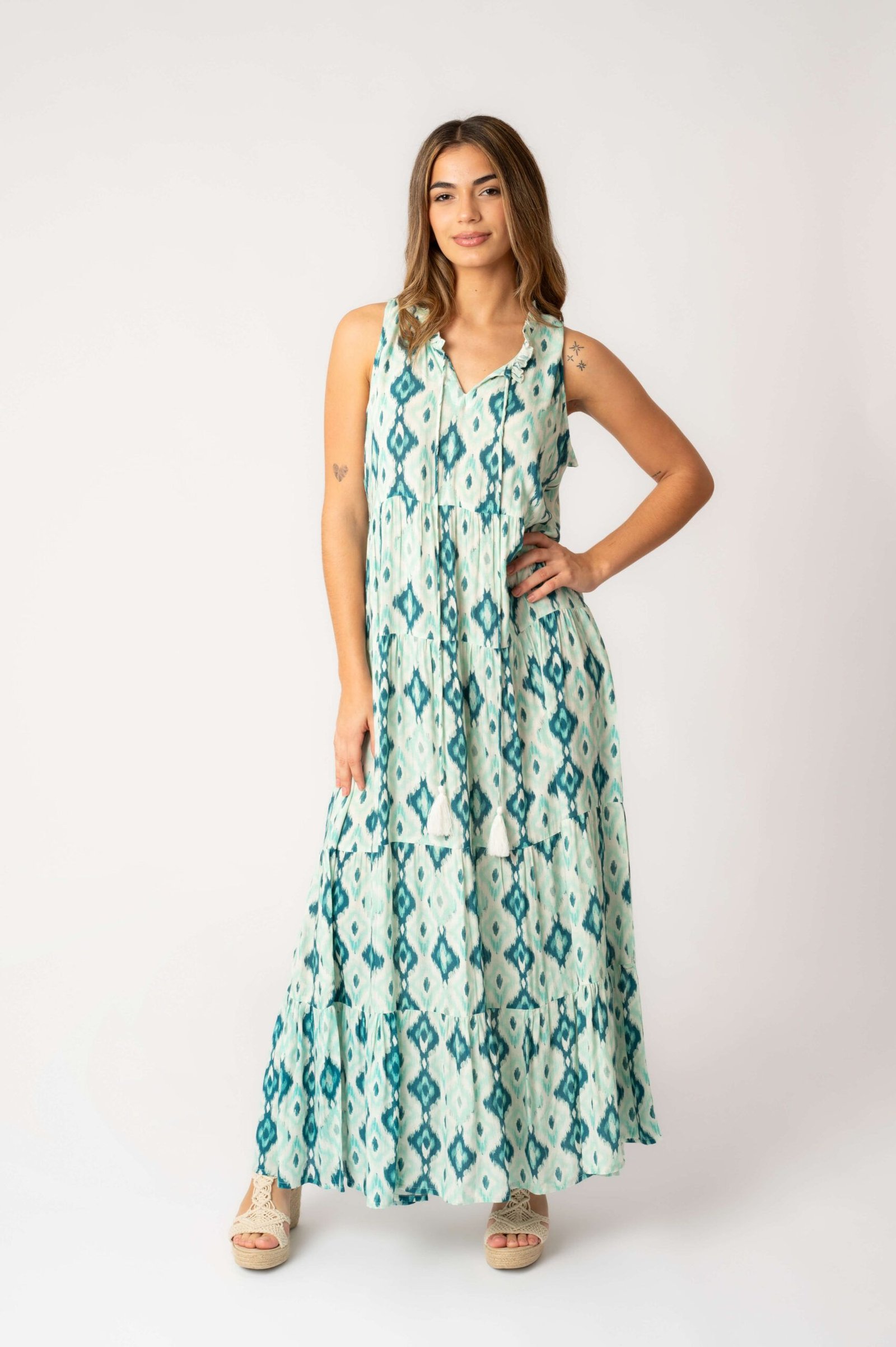 FERNANDA AQUA 3 Vestido Largo Fernanda Aqua - Imagen 1