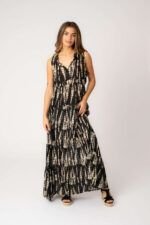 Vestido Largo Fernanda Black Lurex - Imagen 2