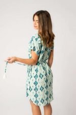 Vestido Corto Fresh Aqua Rombos - Imagen 2