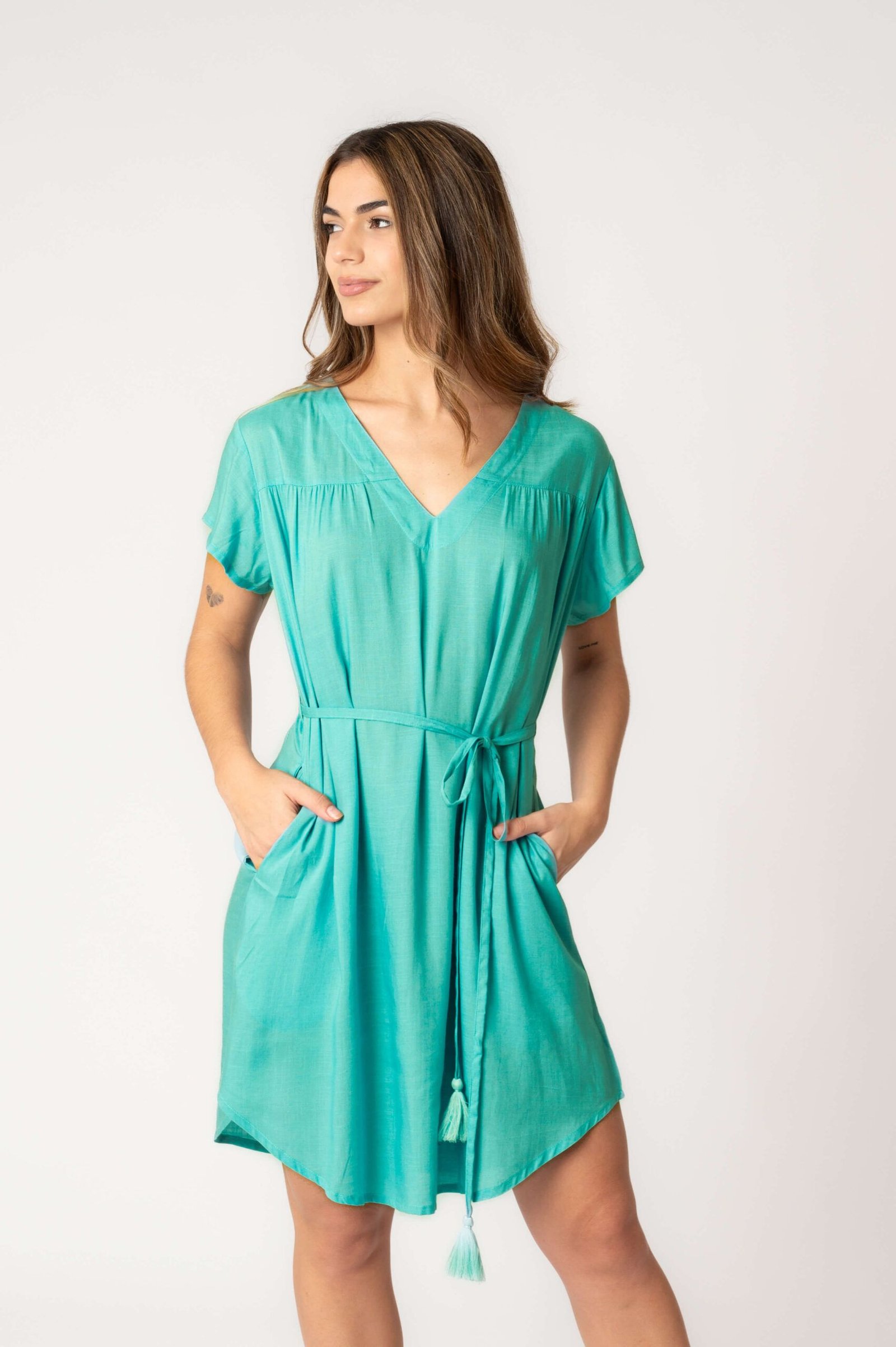 Fressh Aqua 1 Vestido Corto Fresh Aqua Solid - Imagen 1