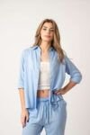 Camisa Corta Ines Sky Blue