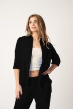 Camisa Corta Ines Black Solid - Imagen 2