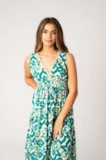 Vestido Largo Jaspreed Aqua - Imagen 4