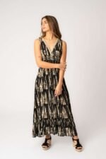 Vestido Largo Jaspreed Black Lurex - Imagen 3