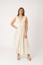 Vestido Largo Jaspreed White