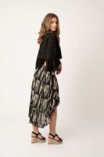 Falda Midi Malena Black Lurex - Imagen 2
