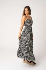 Vestido Largo Marcia Black Leaf - Imagen 2