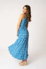 Vestido Largo Marcia Indigo Leaf - Imagen 2