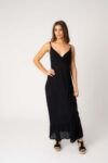 Vestido Largo Mica Black Solid