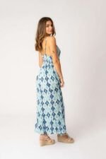 Vestido Largo Mica Blue Rombos - Imagen 2