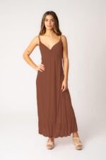 Vestido Largo Mica Chocolate