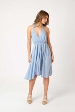 Vestido Corto Mikonos Sky Blue - Imagen 2