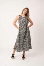 Vestido Largo Pilar Black Rombos