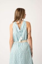 Vestido Largo Pilar Blue Rombos - Imagen 2