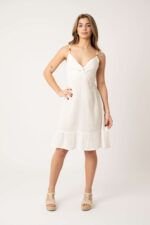 Vestido Corto Rose White