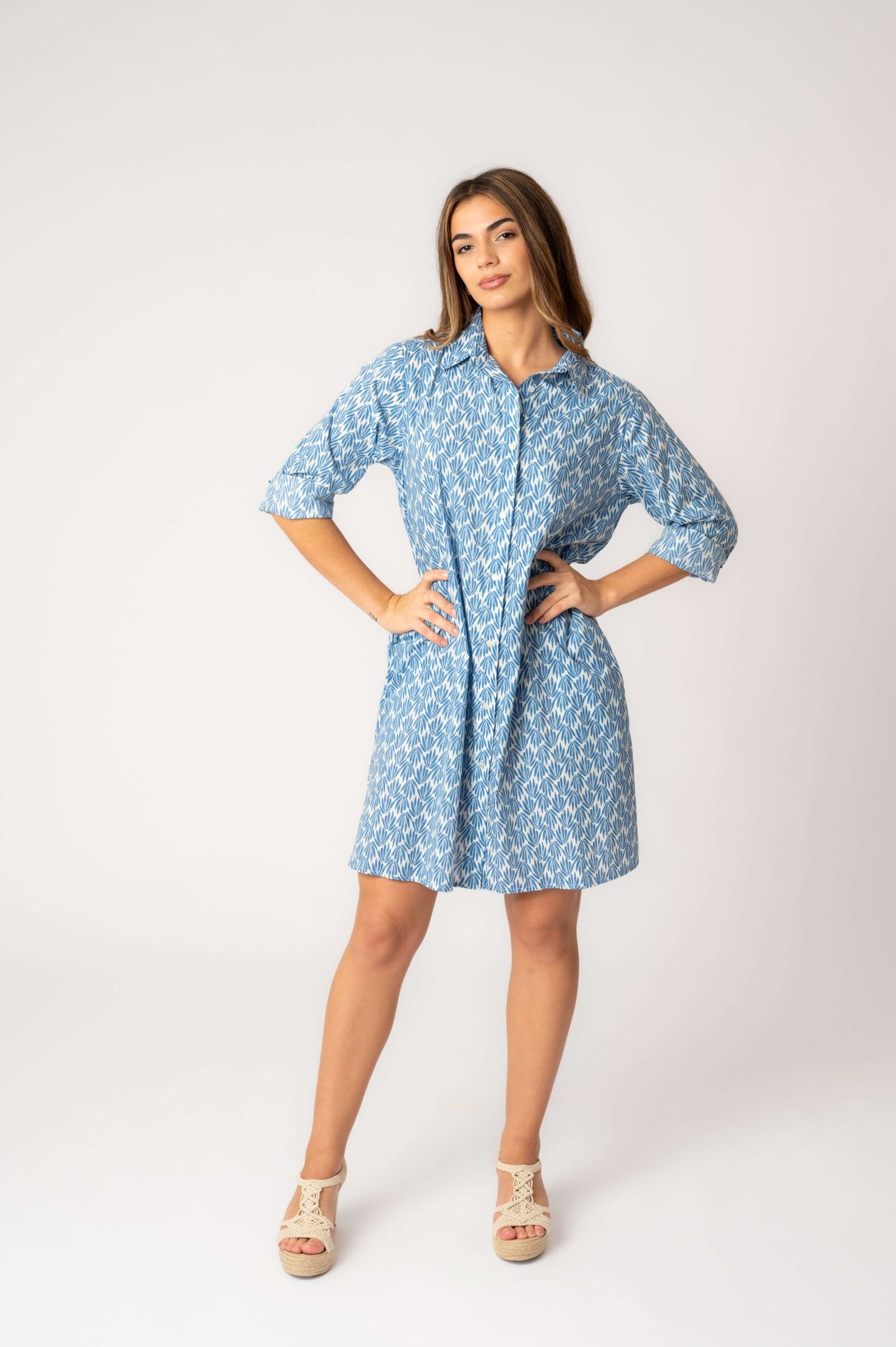 SARA BLUE 1 Camisa Midi Sara Blue - Imagen 1