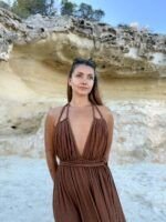 Vestido Largo Indira Chocolate - Imagen 3