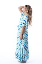 Vestido Largo Celine Aqua - Imagen 3