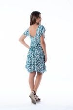 Vestido Corto Chloe Aqua - Imagen 3