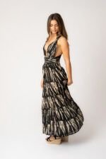 Vestido Largo Daisy Black Lurex - Imagen 3