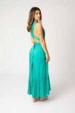 Vestido Largo Daisy Aqua Solid - Imagen 2