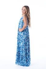 Vestido Largo Fernanda Blue Lurex - Imagen 3