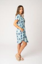 Vestido Corto Fresh Blue Rombos - Imagen 2