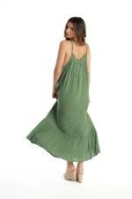 Vestido Largo África Green Solid - Imagen 2