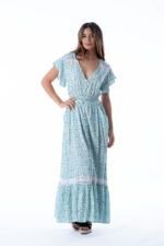 Vestido Largo Juanita Aqua - Imagen 3