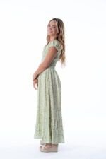 Vestido Largo June Green Dot - Imagen 3