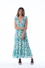 Vestido Largo June Aqua Ginko - Imagen 3