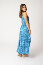 Vestido Largo Marcia Indigo Leaf - Imagen 3